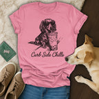 Pink Dog Sunglasses Boba Tea Curb Side Chills T-Shirt product type