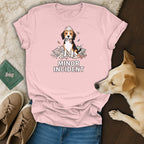 Pink t-shirt with a beagle dog illustration and the text "MINOR INCIDENT".