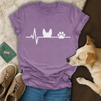 Nurse Heartbeat Dog T-Shirt 🤍